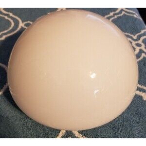Vintage white mushroom shaped blown glass shade approximately 3" opening